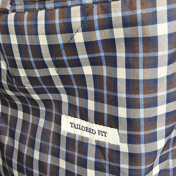 Vintage Jos. A. Bank Green Tweed Blazer Elbow Pads Preppy Classic Office 46L - Picture 7 of 9